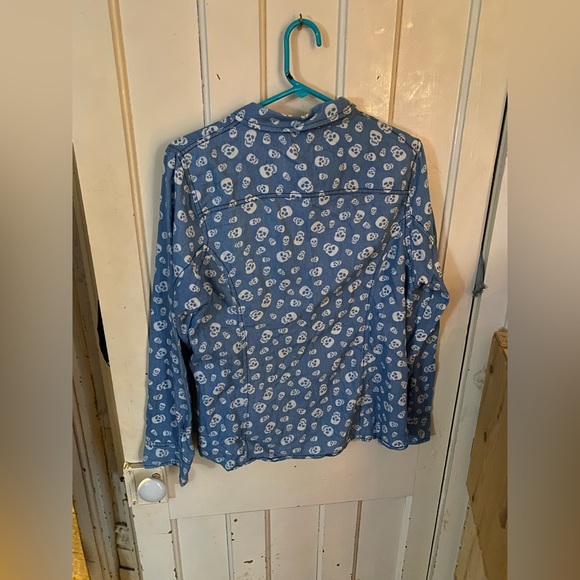 XL - skull denim shirt - Bluenotes - Picture 2 of 4